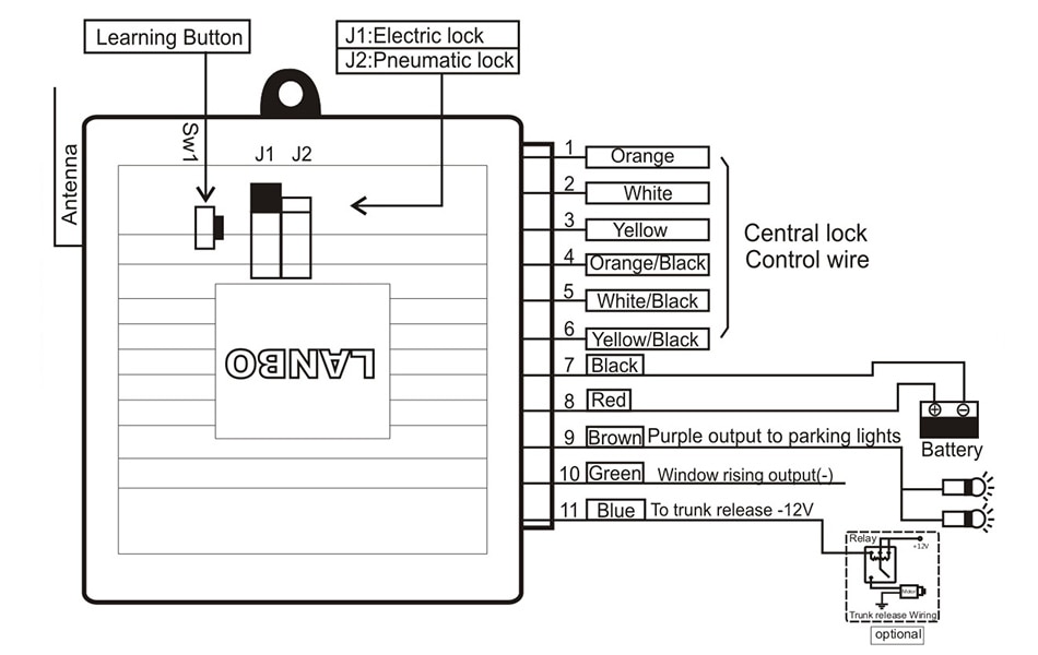 DC 12 V Car Central Lock Kit