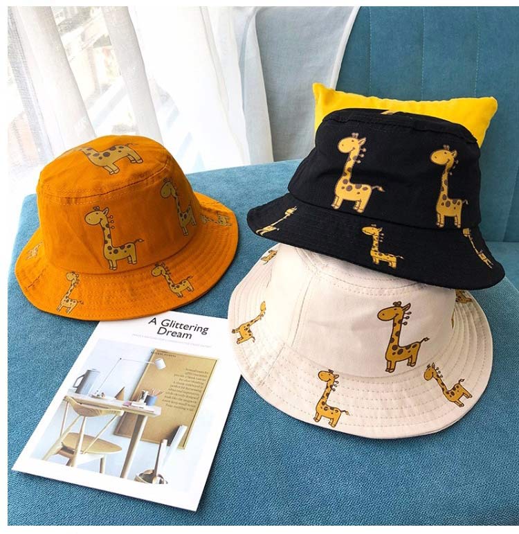 Cartoon Giraffe Printed Sun Hat for Kids