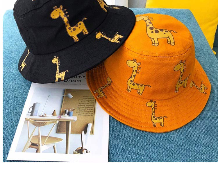 Cartoon Giraffe Printed Sun Hat for Kids