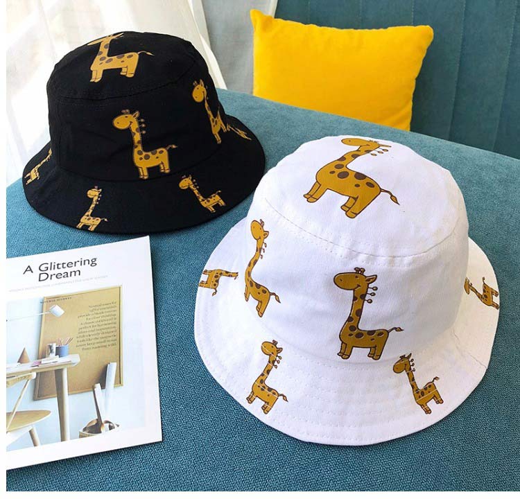 Cartoon Giraffe Printed Sun Hat for Kids