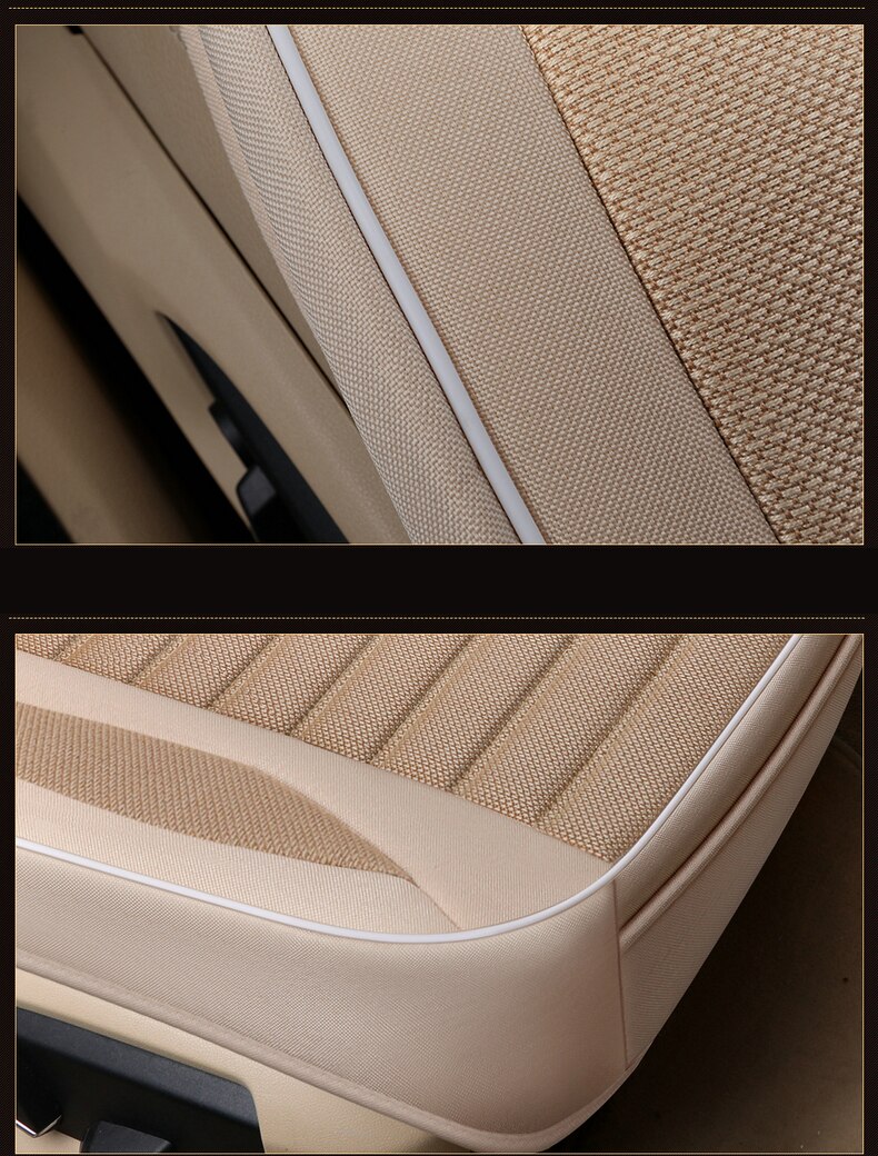 Breathable Flax Seat Cover For Car