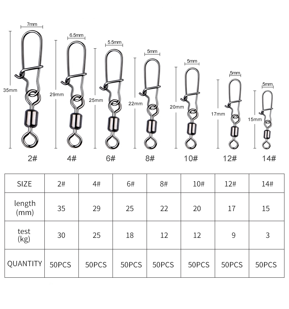 Rotating Fishing Connector Pins Set