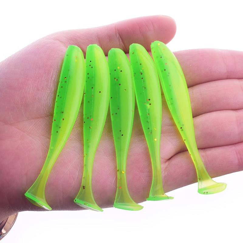 Double Color T-Tail Worm Fishing Lures Set