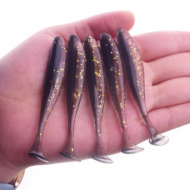 Double Color T-Tail Worm Fishing Lures Set