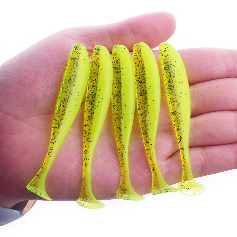 Double Color T-Tail Worm Fishing Lures Set