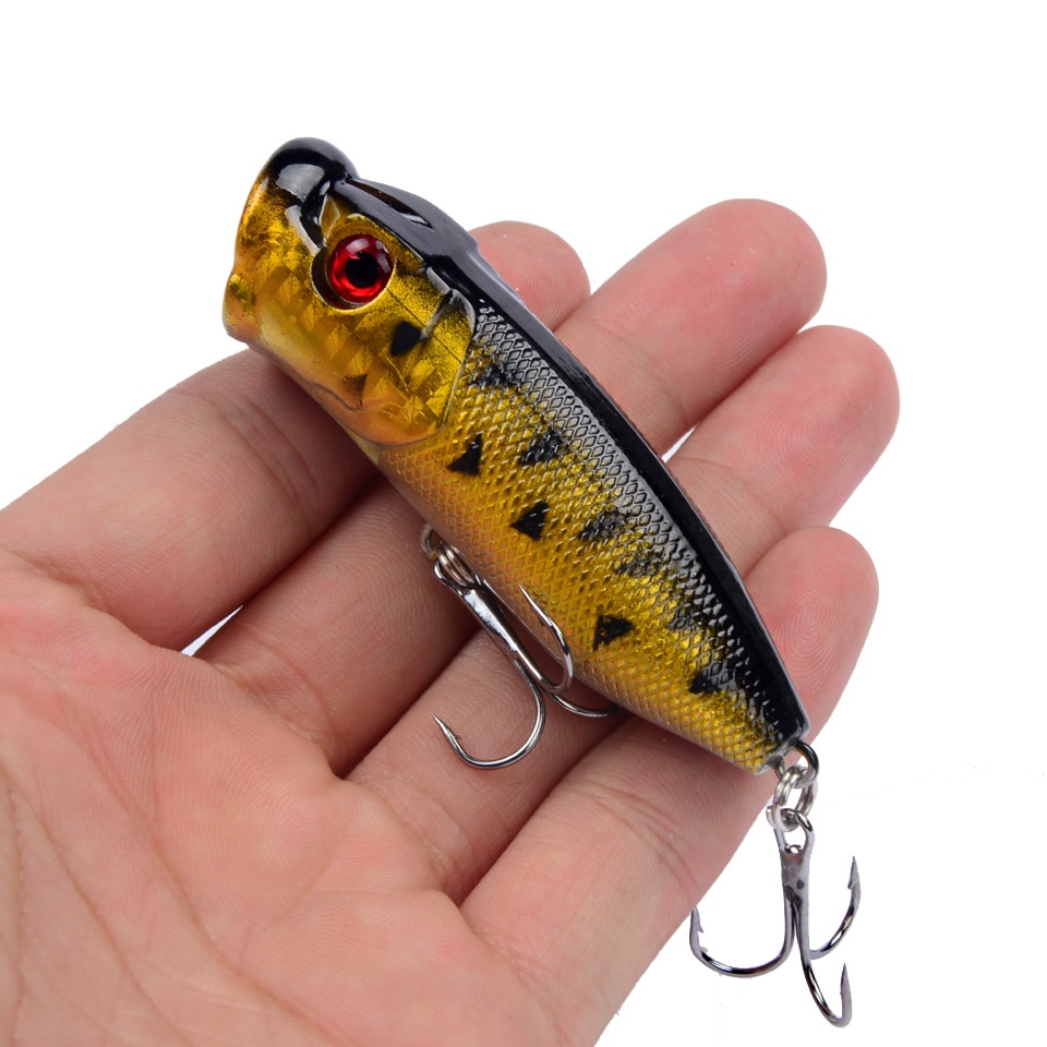 Popper Fishing Lure with 3D Eyes