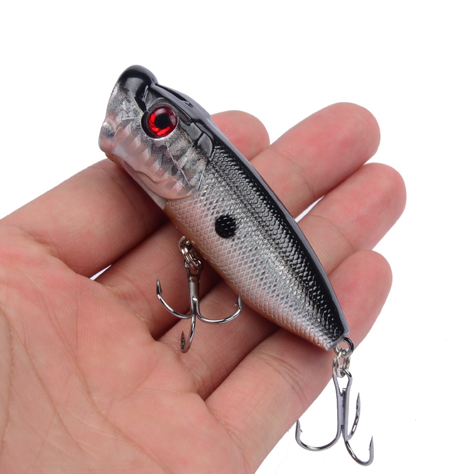 Popper Fishing Lure with 3D Eyes