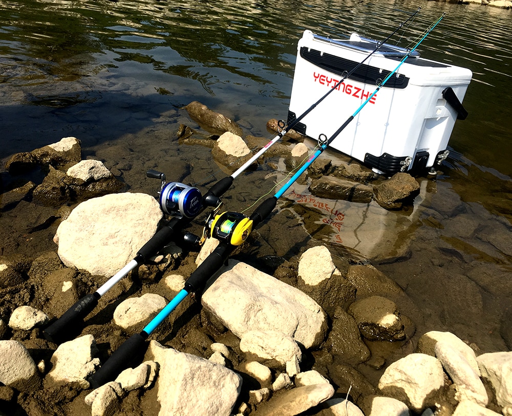 Carbon Fiber and Fiberglass Fishing Rod