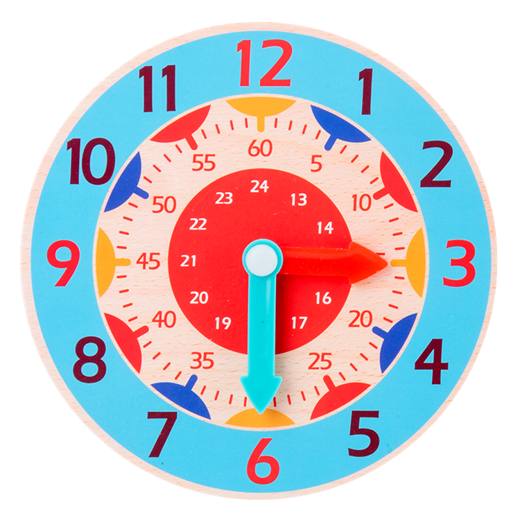 Colorful Wooden Clock Toy