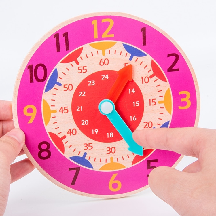 Colorful Wooden Clock Toy