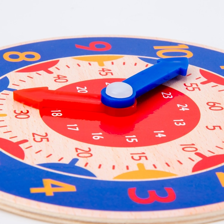 Colorful Wooden Clock Toy