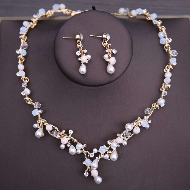 Women's Butterfly Bridal Necklace, Earrings and Tiara Set