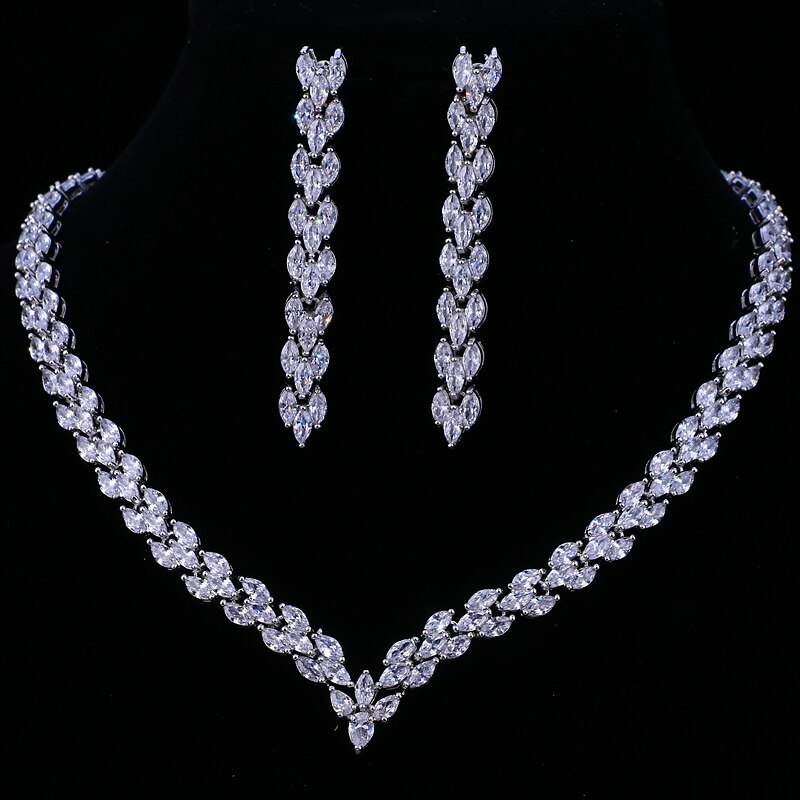 Women's Cubic Zirconia Wedding Party Jewelry Set