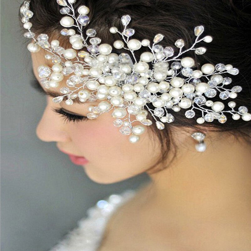 Women's Headband with Pearls for Wedding