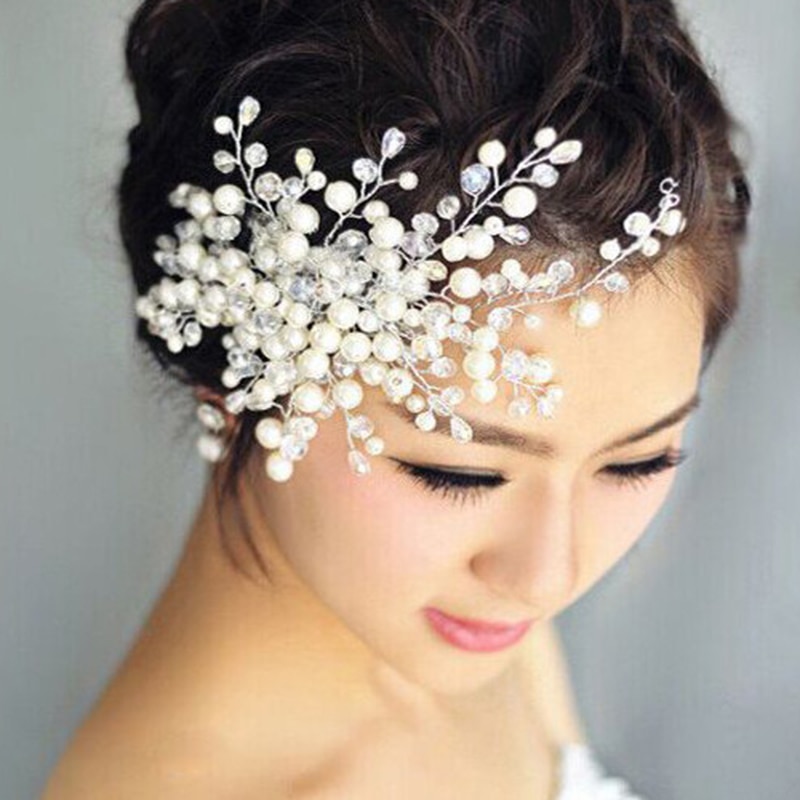 Women's Headband with Pearls for Wedding