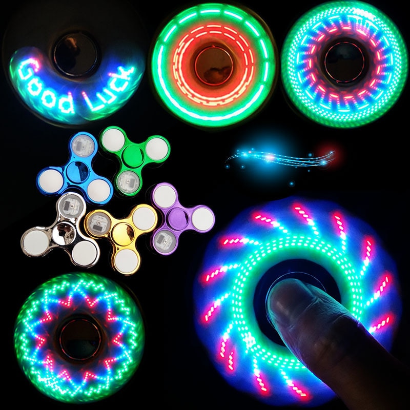 Colorful Glowing LED Fidget Spinner Stress Relief Toys Toys 