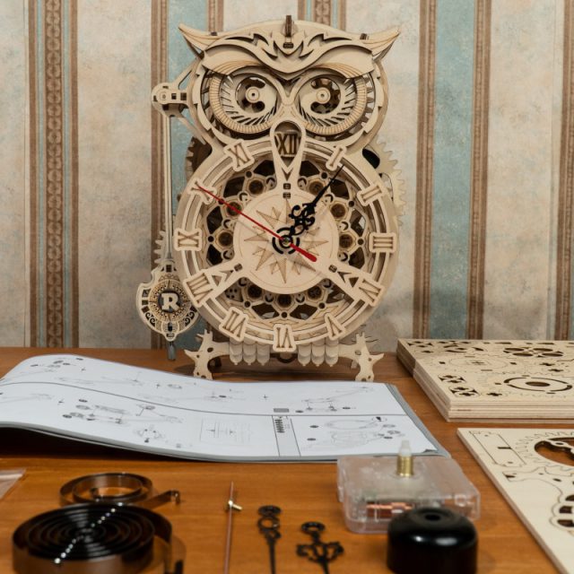 DIY 3D Owl Clock Wooden Puzzle - Aalamey