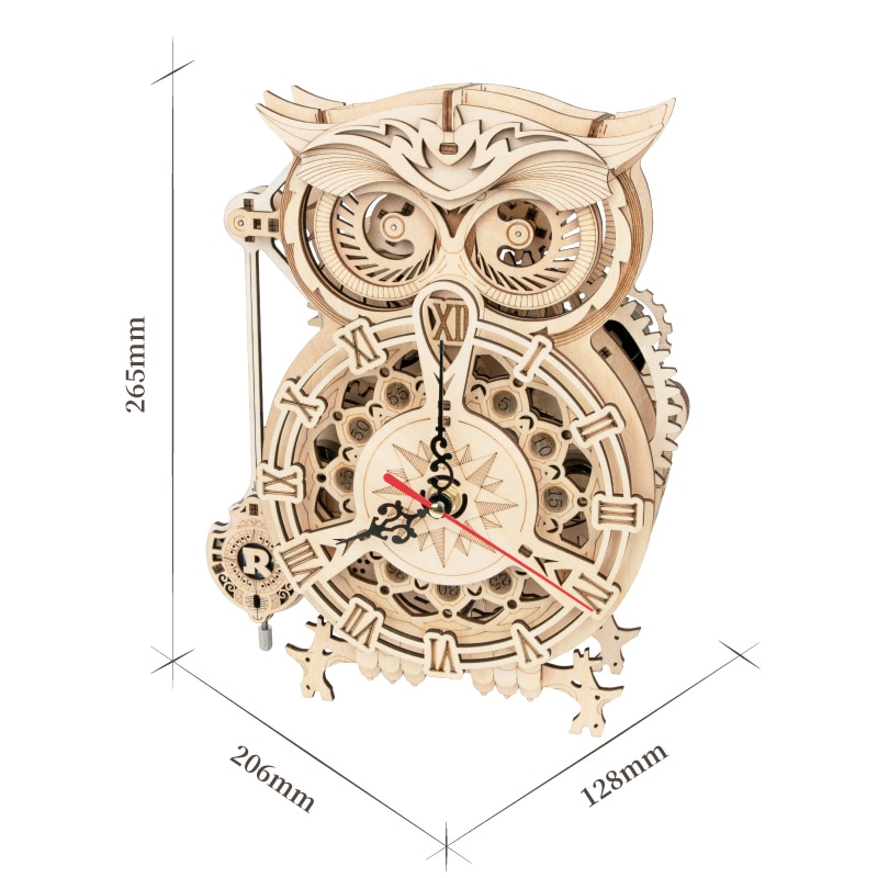 DIY 3D Owl Clock Wooden Puzzle