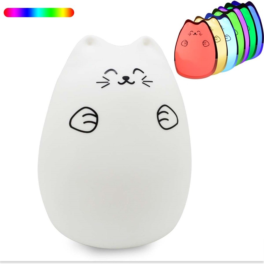 Kid's Bedroom Cute Cat LED Night Light Baby & Mother Care Baby Bedding 