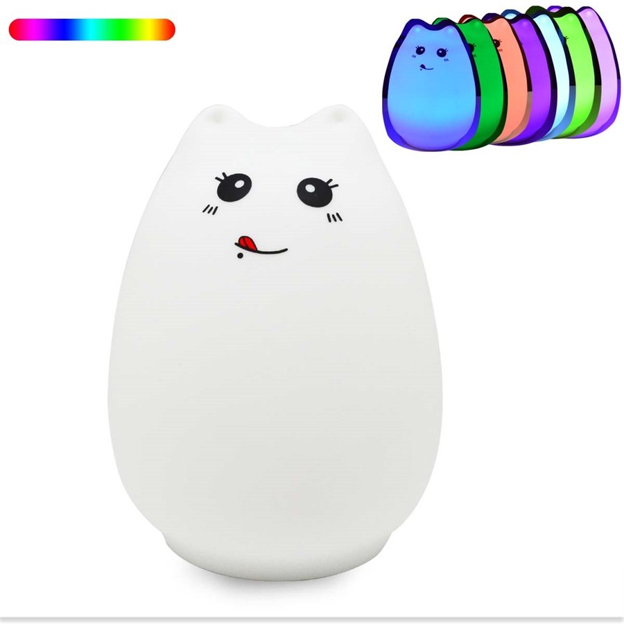 Kid's Bedroom Cute Cat LED Night Light Baby & Mother Care Baby Bedding 