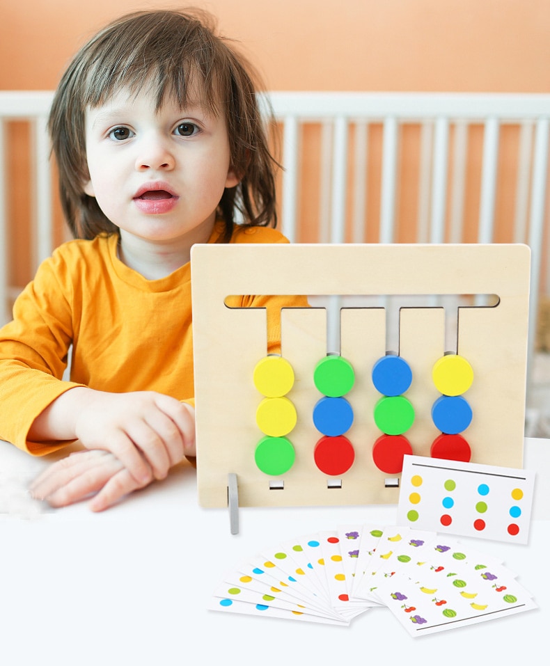 Kid's Double Side Wooden Montessori Toy