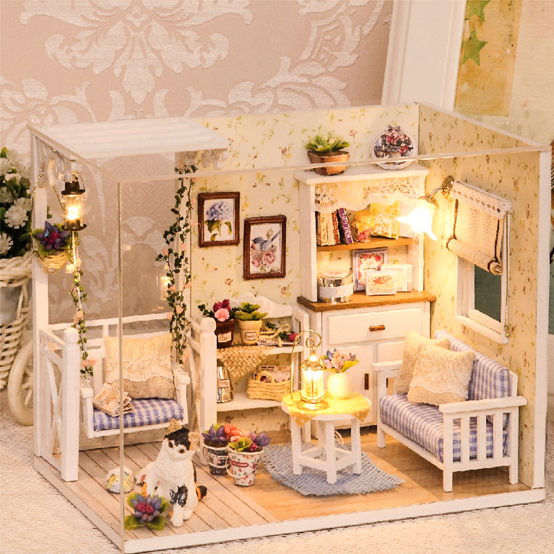 Miniature Wooden DIY Doll House for Children Doll Houses Kid's Toys Toys 