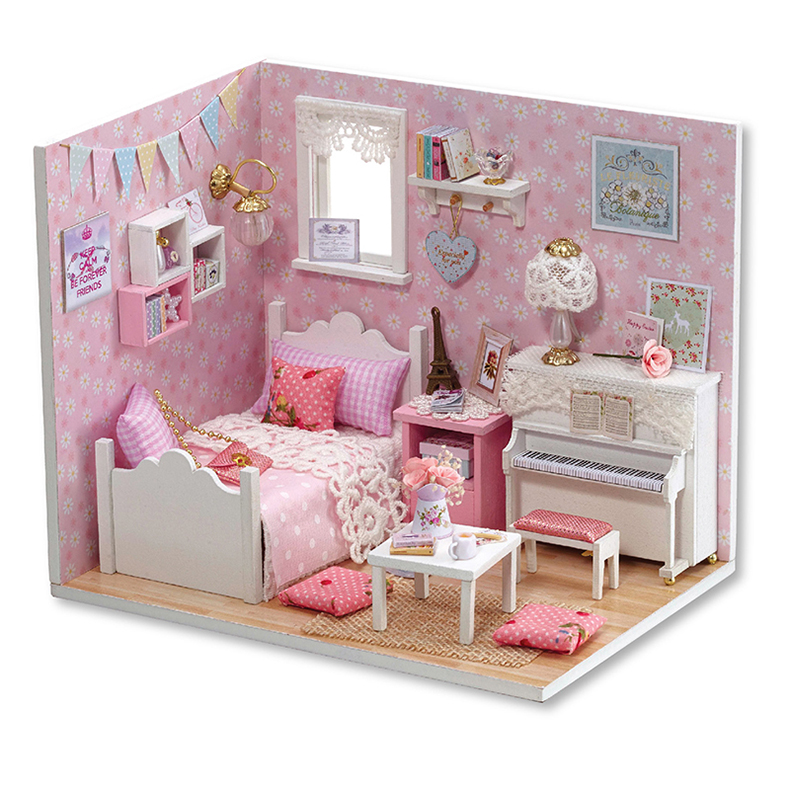 Miniature Wooden DIY Doll House for Children Doll Houses Kid's Toys Toys 