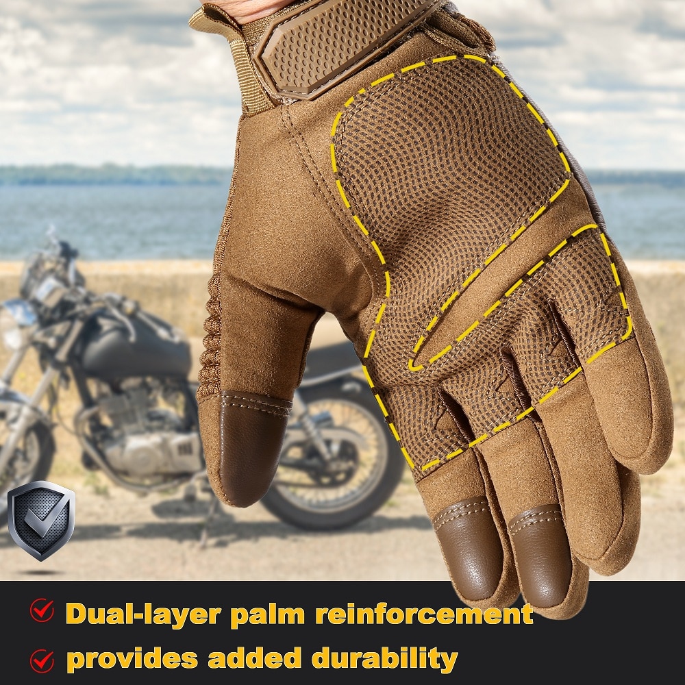 PU Leather Motorcycle Gloves Helmets & Protection Sports 