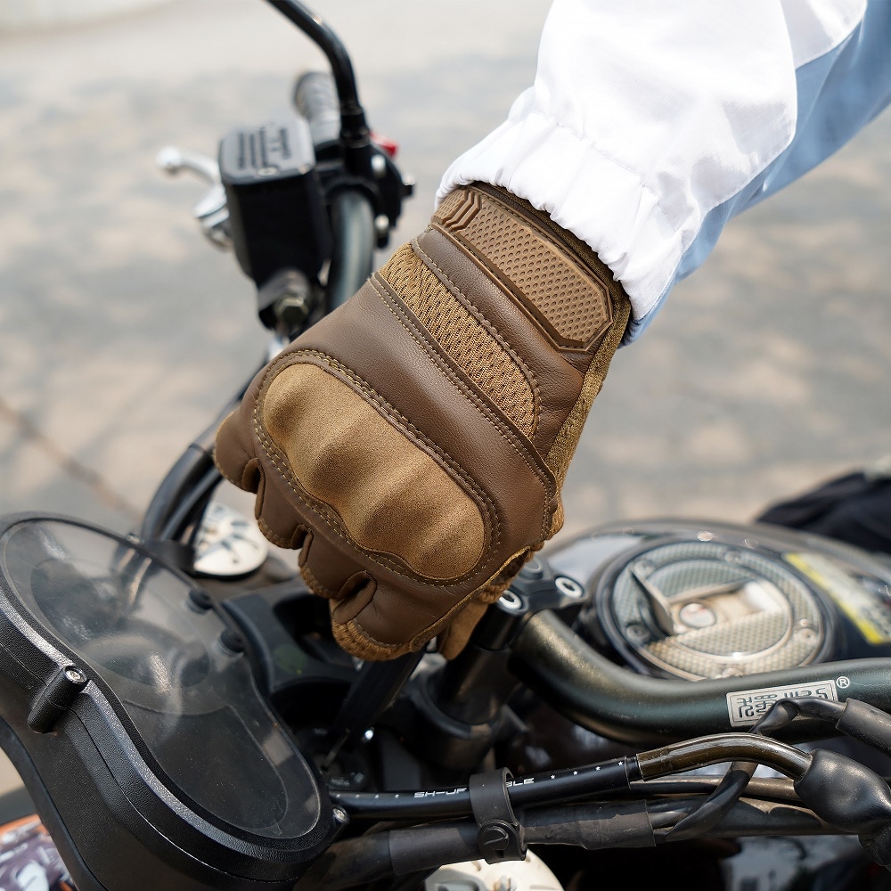 PU Leather Motorcycle Gloves Helmets & Protection Sports 