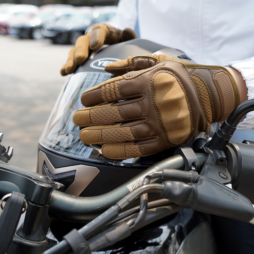 PU Leather Motorcycle Gloves Helmets & Protection Sports 