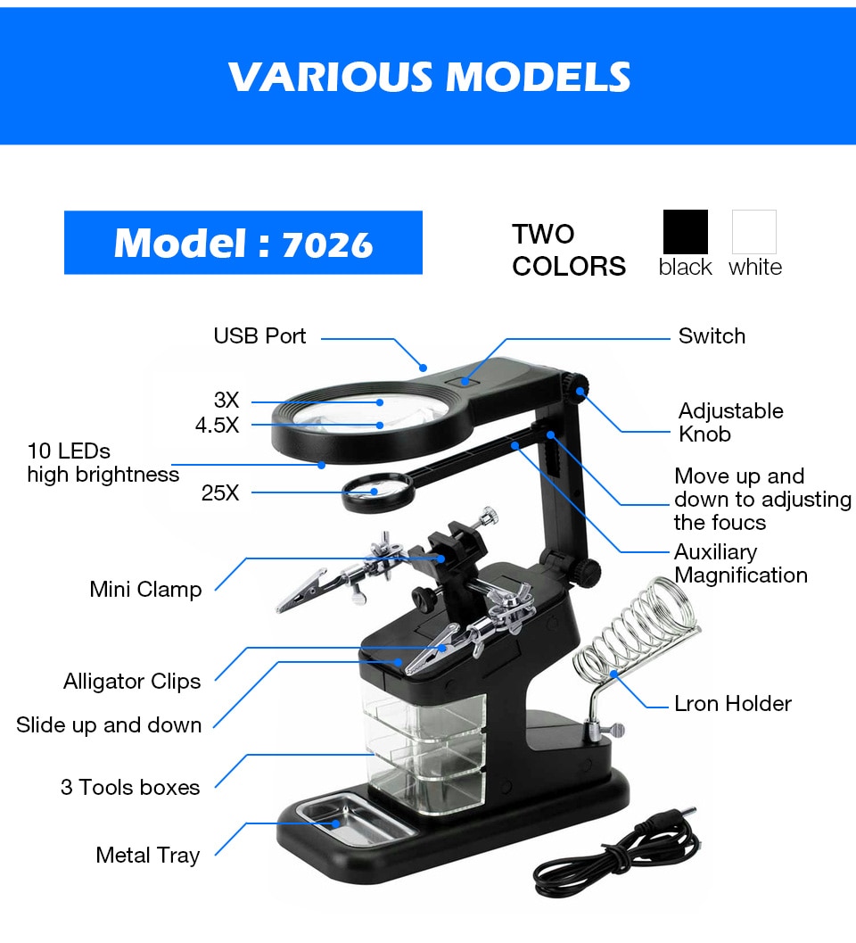 Professional Welding Tool with Illuminated LED Glasses