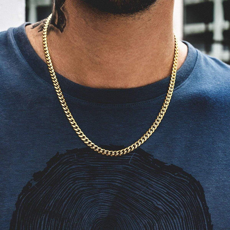 Simple Stainless Steel Unisex Chain Necklace Men Jewelry Necklaces 