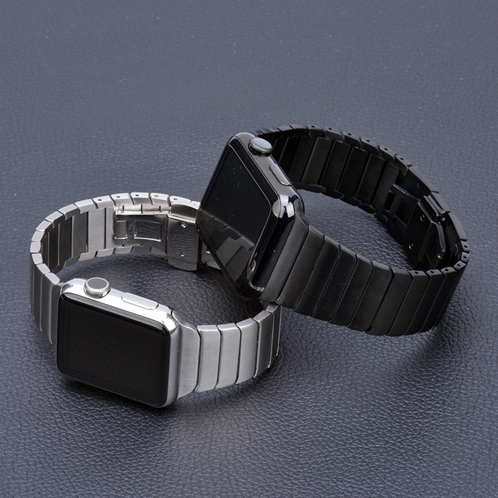 Stainless Steel Band for Apple Watch with Butterfly Buckle Smart Accessories Smart Electronics 