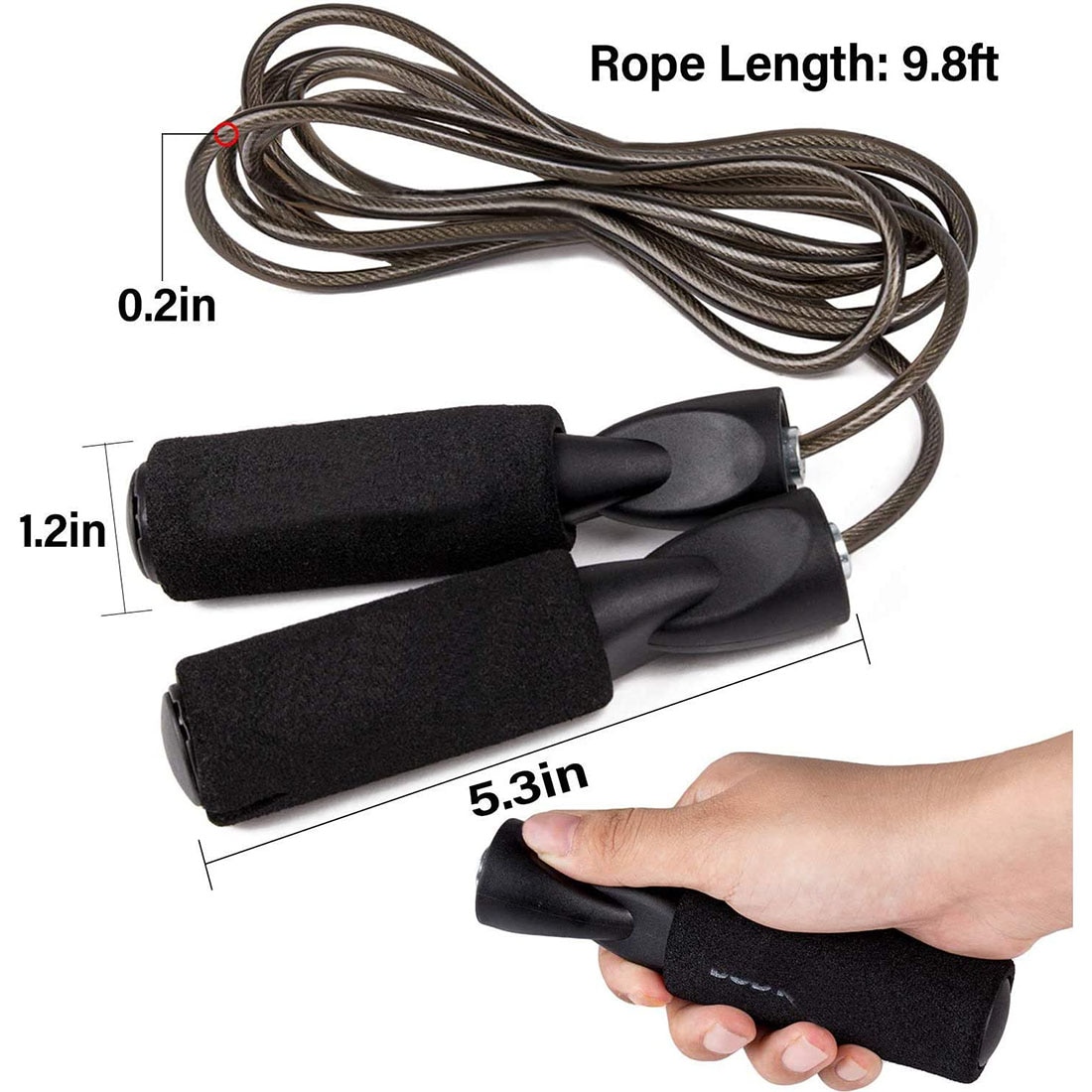 Steel Wire Jump Rope Fitness Equipment Jump Ropes Sports 