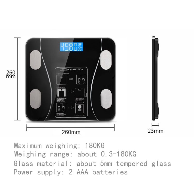 Toughened Glass Smart Bathroom Scale