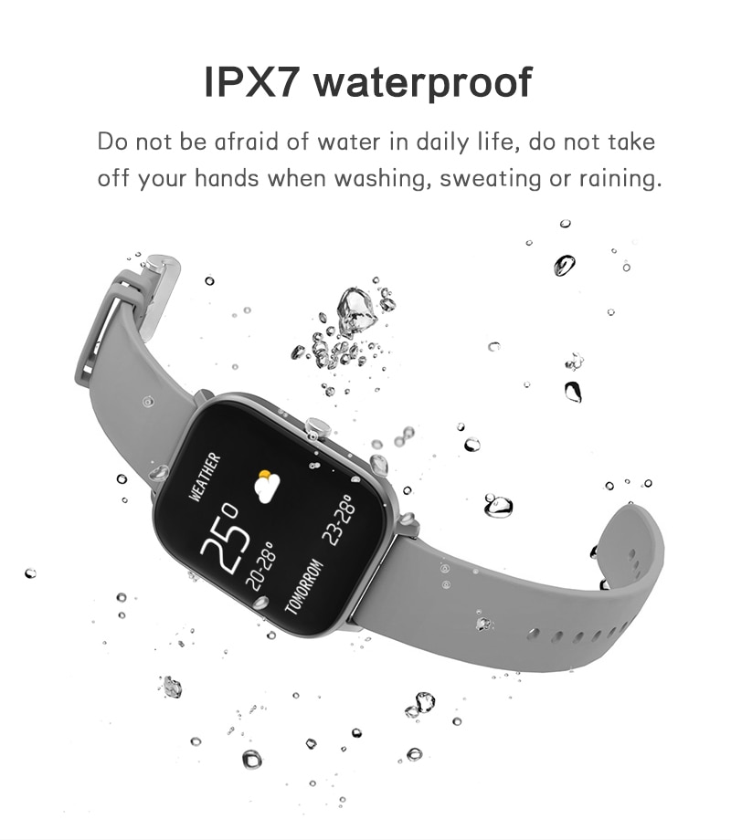 Waterproof Smartwatch with Heart Rate Blood Pressure Monitor Smart Electronics Smart Watches 