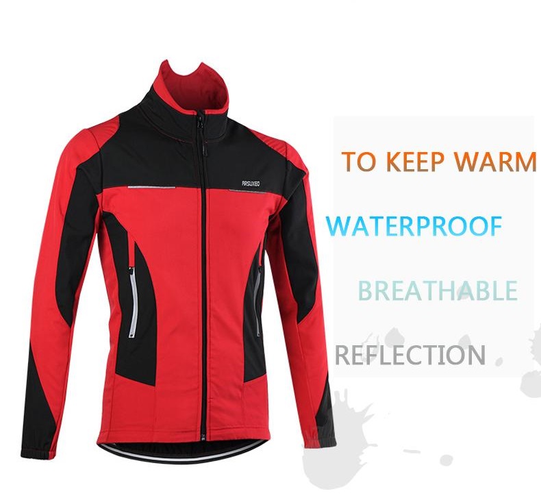 Windproof Men's Thermal Fleece Cycling Jacket Cycling Clothing Cycling Jerseys & Jackets Sports 