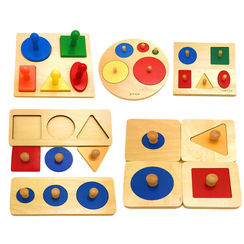 Wooden Geometric Memory Puzzle For Baby