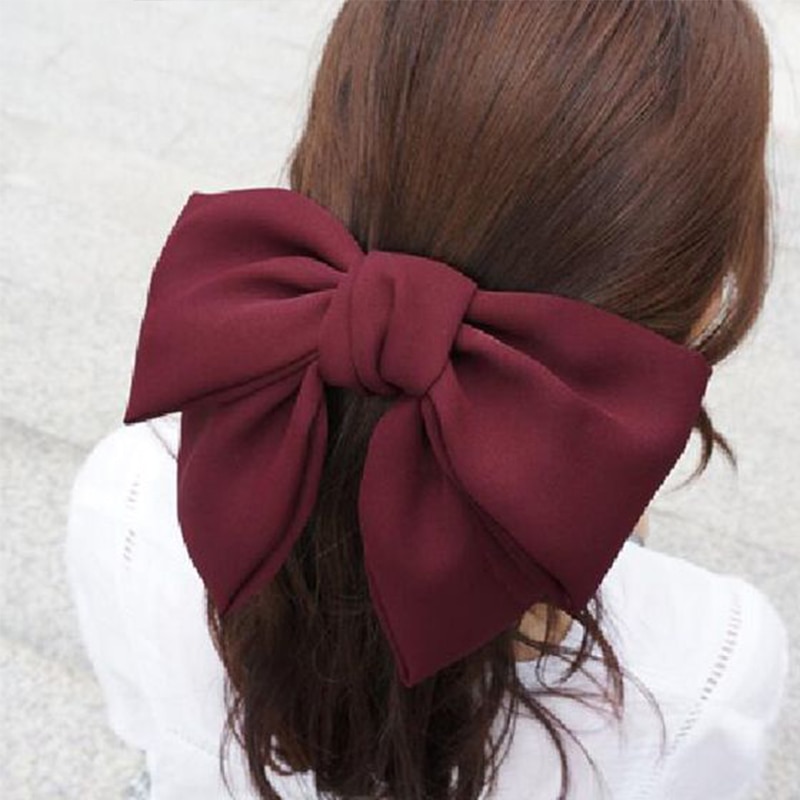 Women's Large Velvet Bow Hair Clip