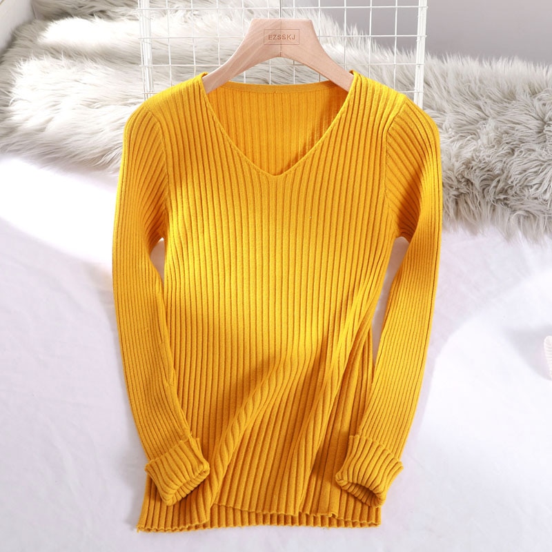 Women's V-Neck Basic Sweater