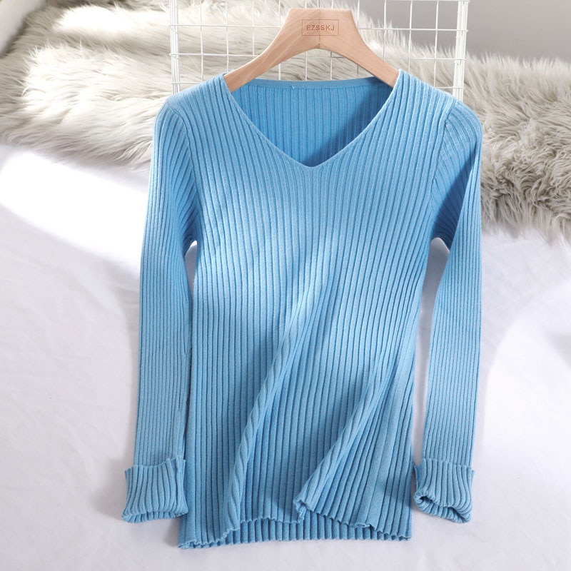 Women's V-Neck Basic Sweater