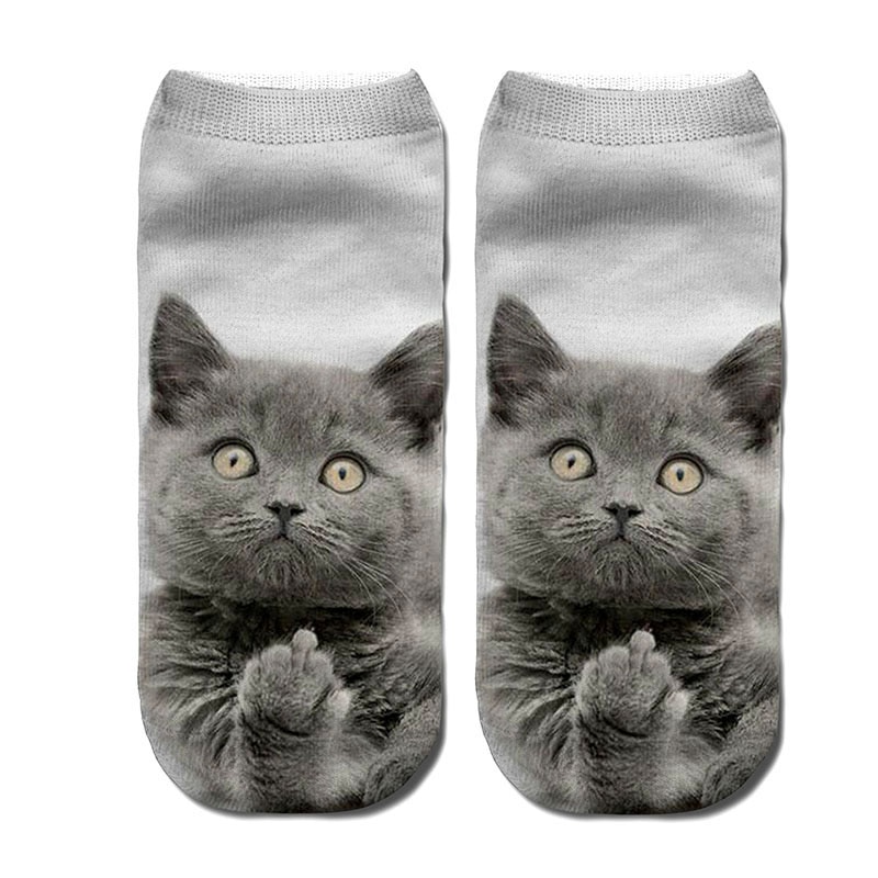 Women's 3D Cat Print Socks