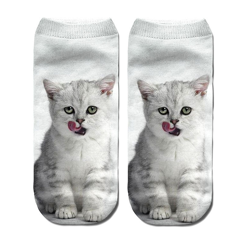 Women's 3D Cat Print Socks