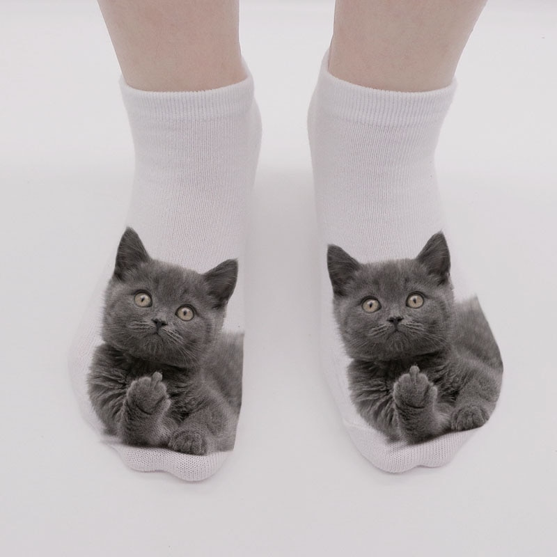 Women's 3D Cat Print Socks