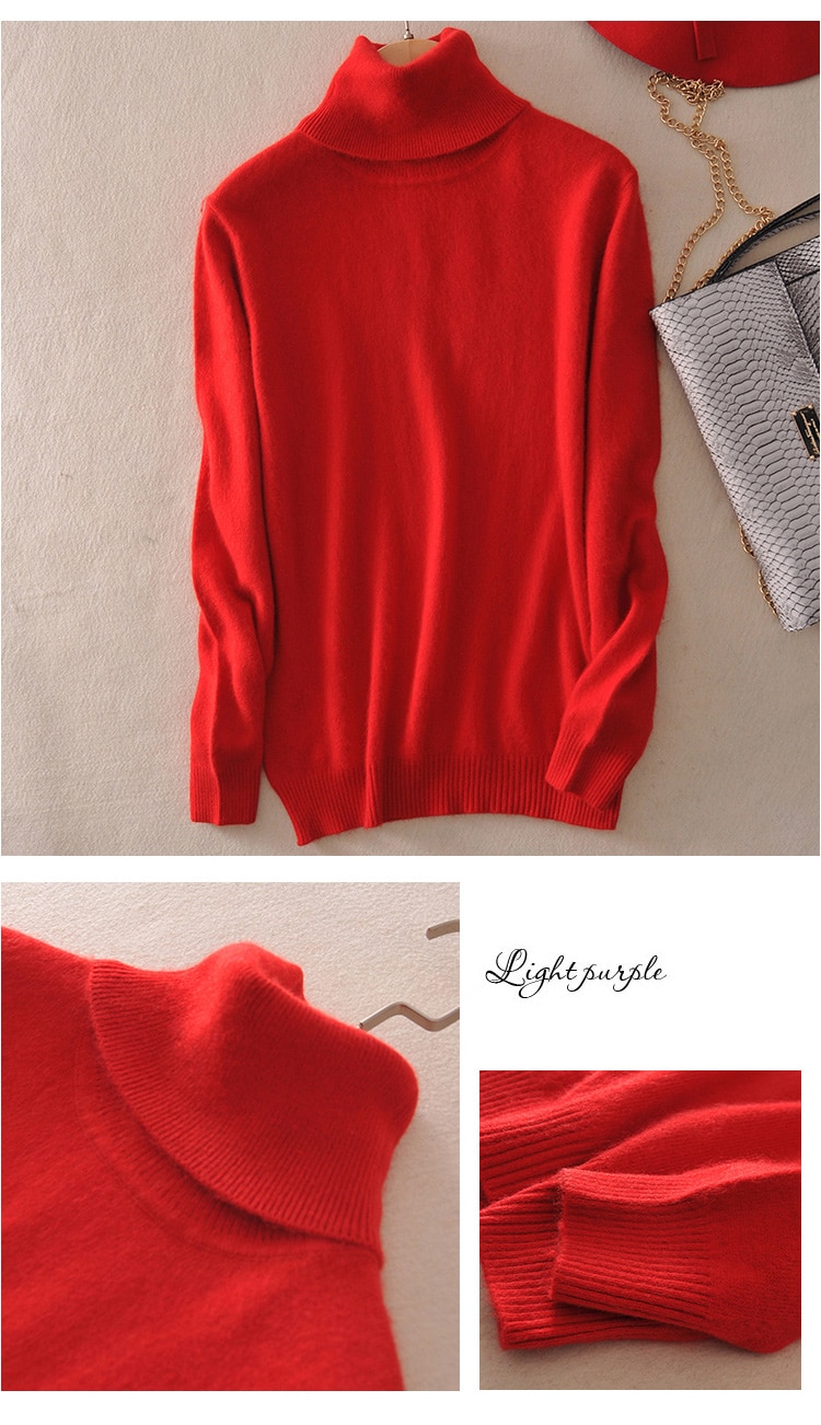 Women's Cashmere Turtleneck Sweater