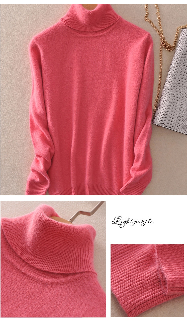 Women's Cashmere Turtleneck Sweater