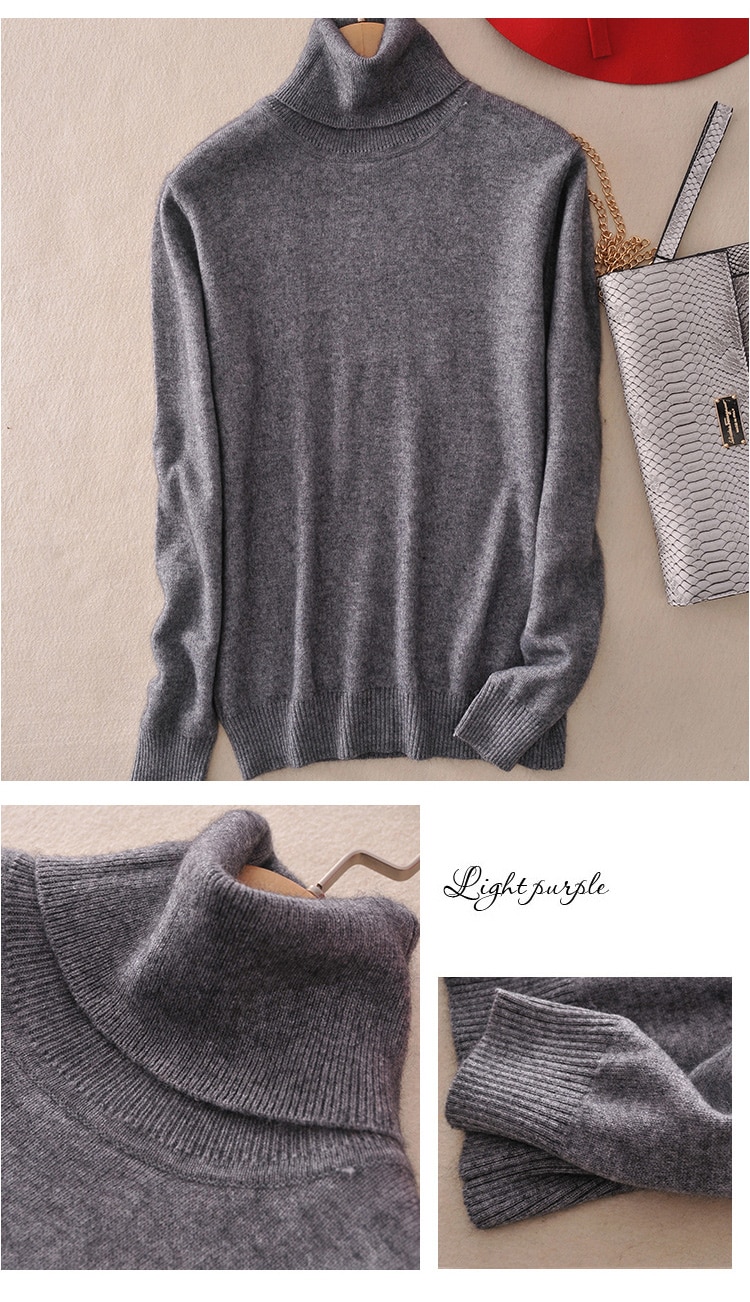 Women's Cashmere Turtleneck Sweater