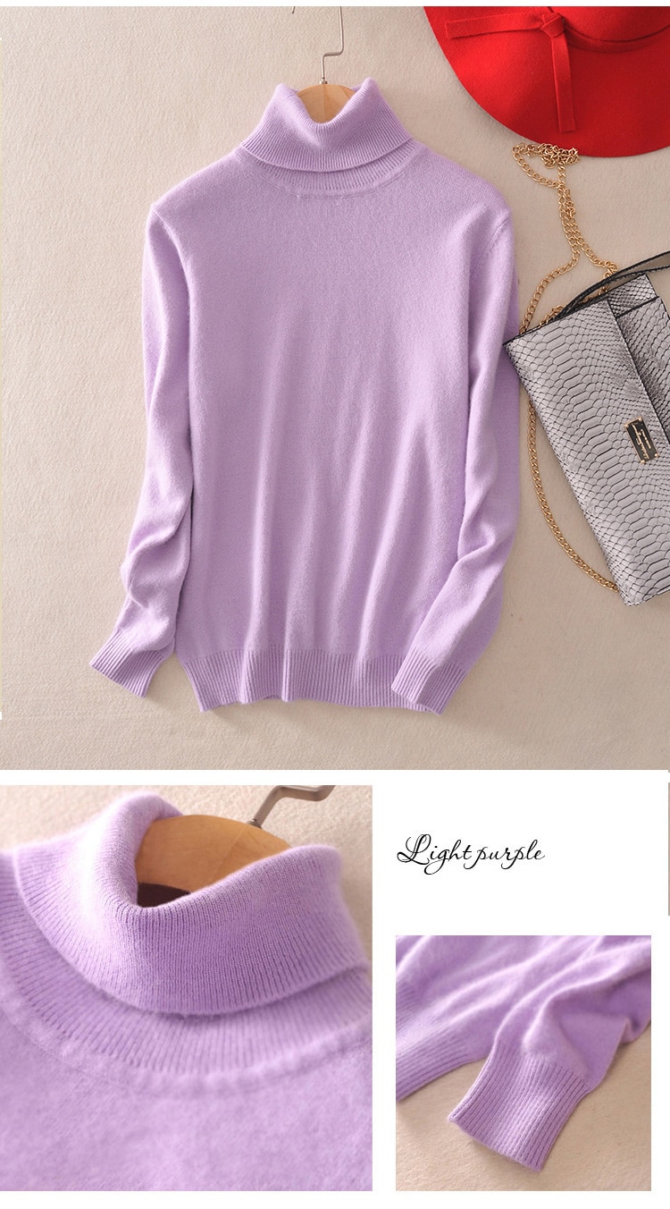 Women's Cashmere Turtleneck Sweater