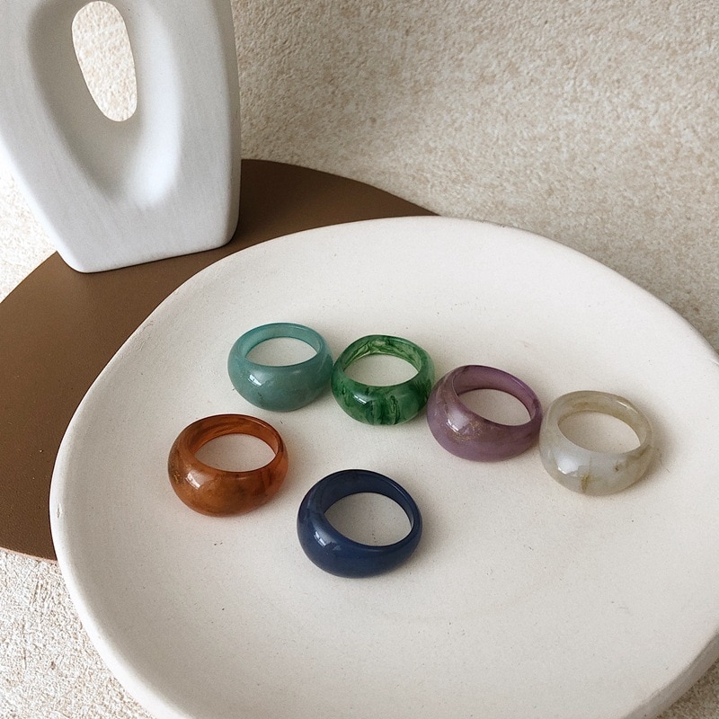 Transparent Marbled Ring