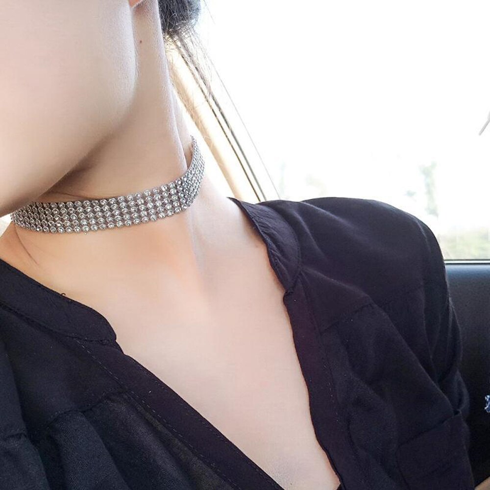 Women's Crystal Choker Necklace